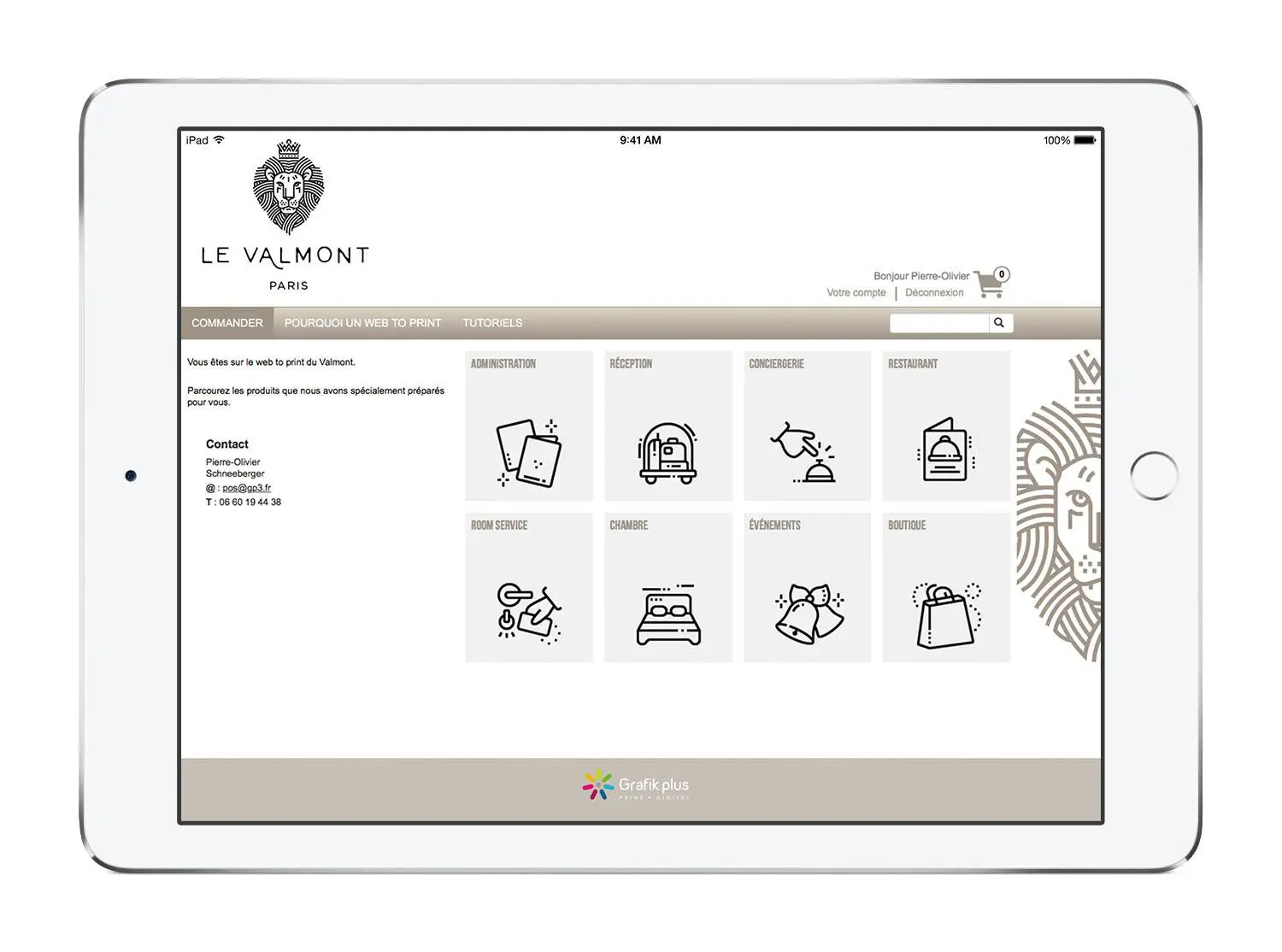 web to print, hotels, plateforme print, commande en ligne, franchises, réseaux