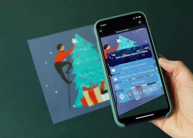 carte de vœux connectée