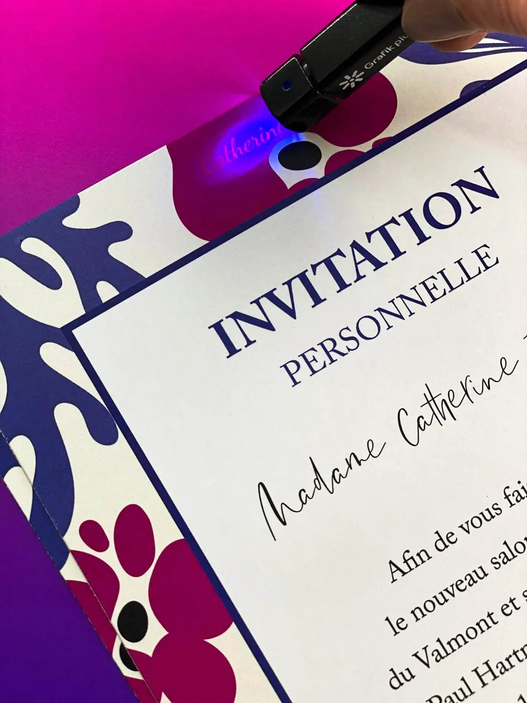 impression fluo numérique jaune rose