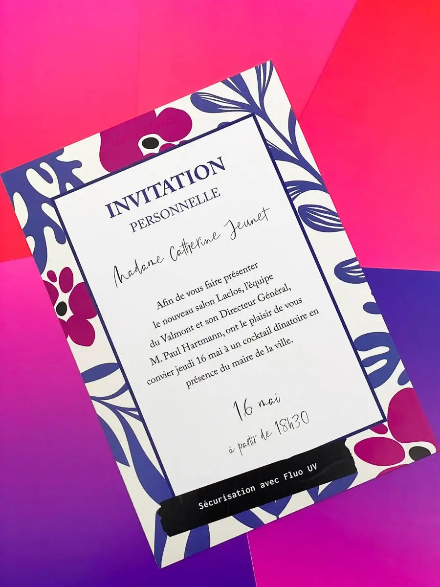 impression fluo numérique rose UV