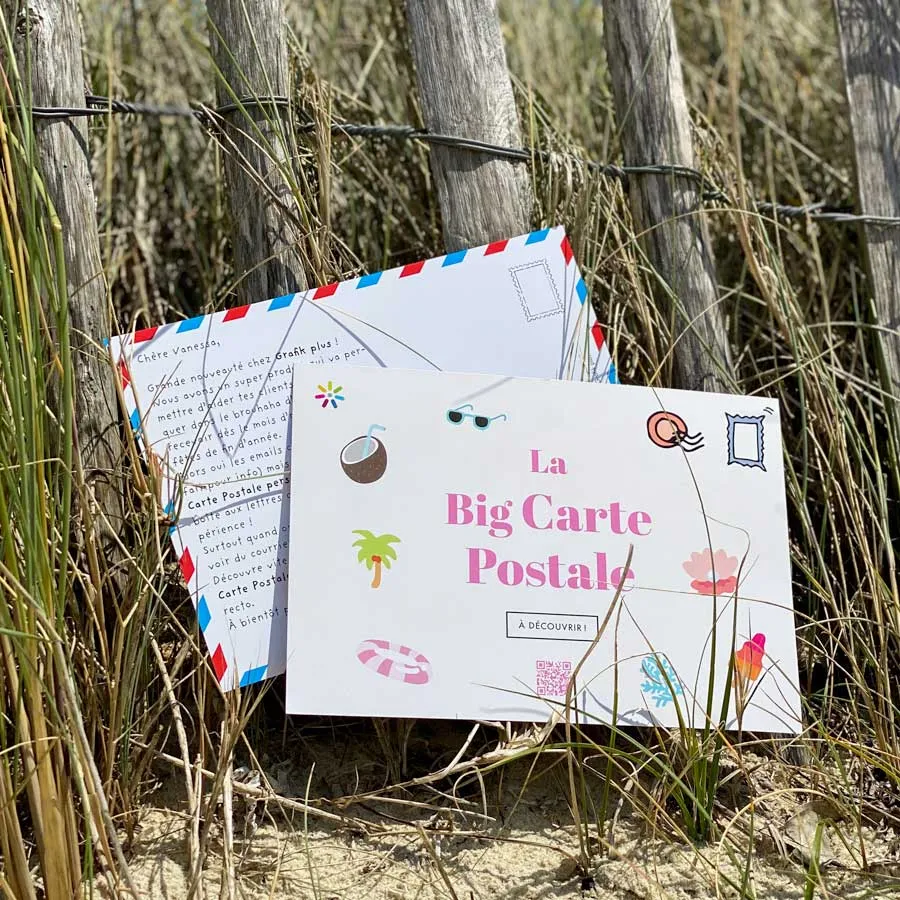 big carte postale ete grafik plus square