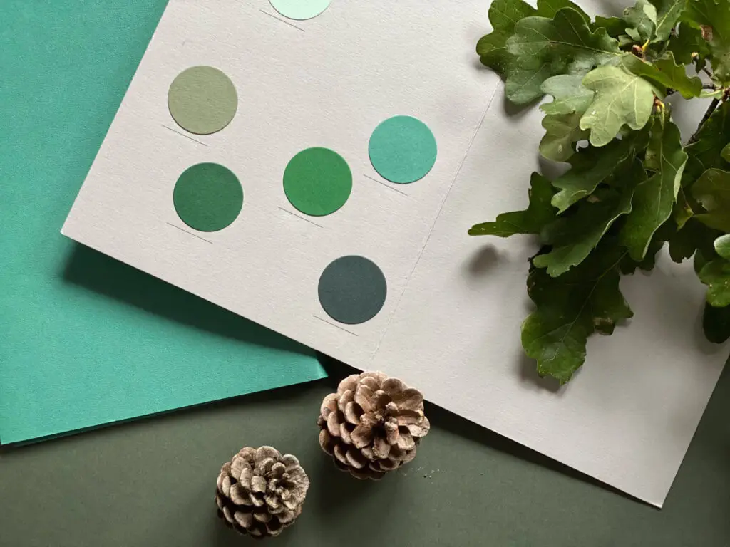design graphique papiers vert automne