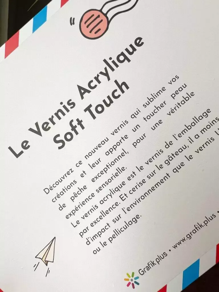 vernis Soft touch impression