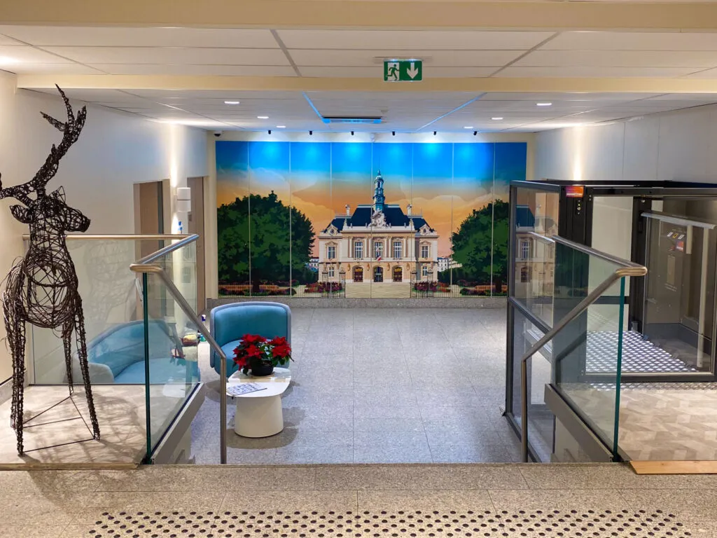 Signalétique grand format mairie Levallois-Perret