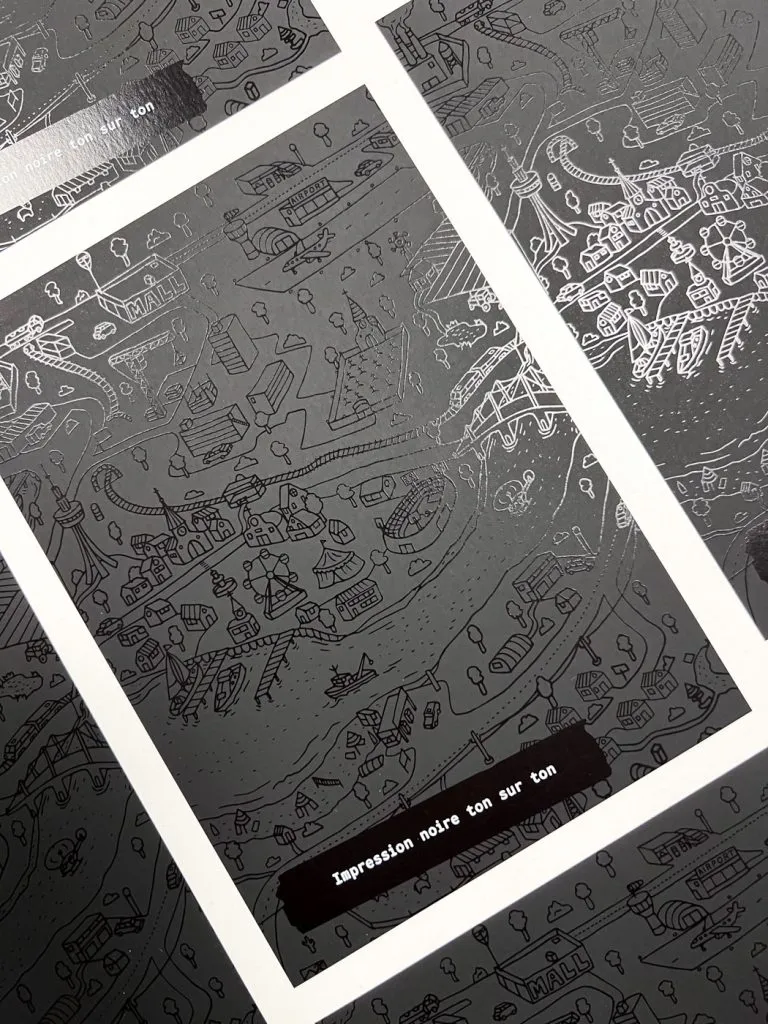 impression noire ton sur ton papier noir Grafik Plus-19